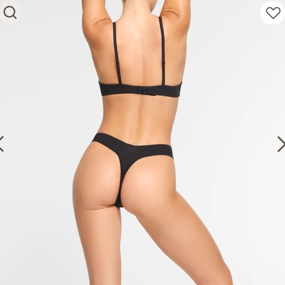 SKIMS Cotton Jersey Mesh Lining Underwire Bra Soot Size 36DD - Picture 2 of 6